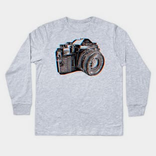 Classic Canon A1 Vintage Camera Artwork Kids Long Sleeve T-Shirt